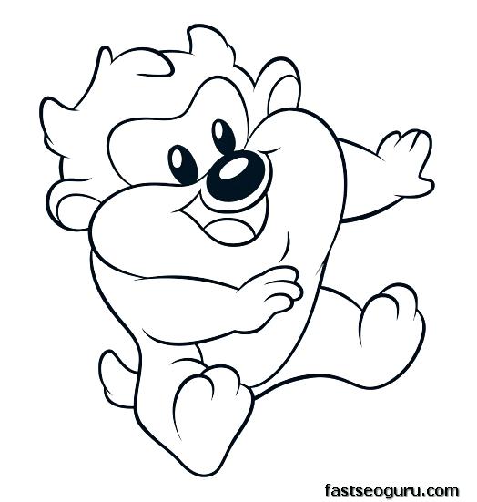 524x551 Tasmanian Devil Coloring Pages