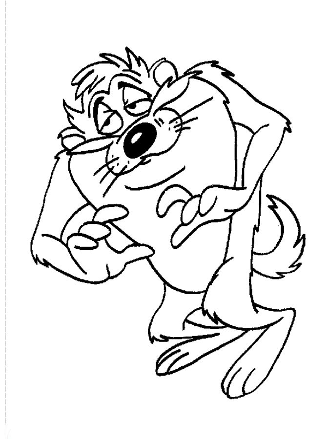 Tasmanian Devil Coloring Pages 672x900 Tasmanian Devil Coloring Pages