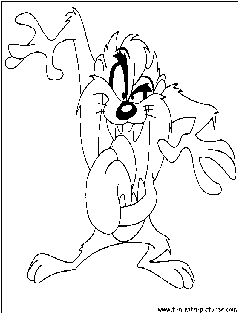 Taz Tasmanian Devil Coloring Page 800x1050 Taz Tasmanian Devil Coloring Page