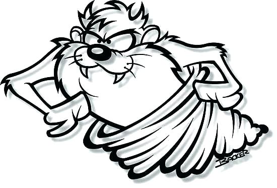 Taz Coloring Pages 550x373 Taz Coloring Pages