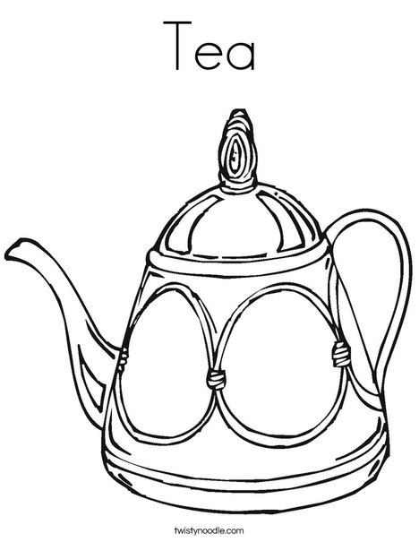 468x605 Tea Coloring Page