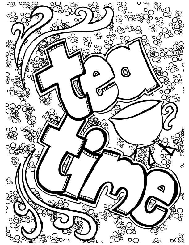 612x792 Tea Coloring Pages For Adults