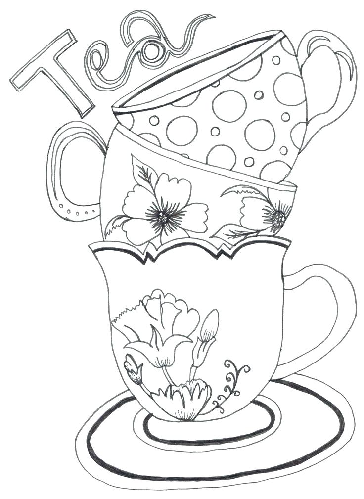 736x1009 Coloring Teapot Coloring Page Cup Tea And. Teapot Coloring Page