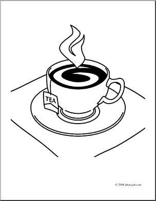 304x392 Clip Art Tea (Coloring Page) I Abcteach