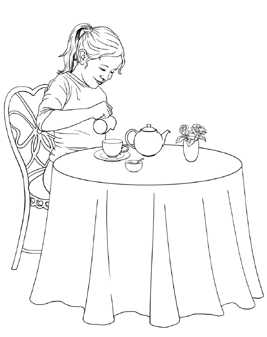 545x689 Coloring Page Me, Myself Amp I Have Tea