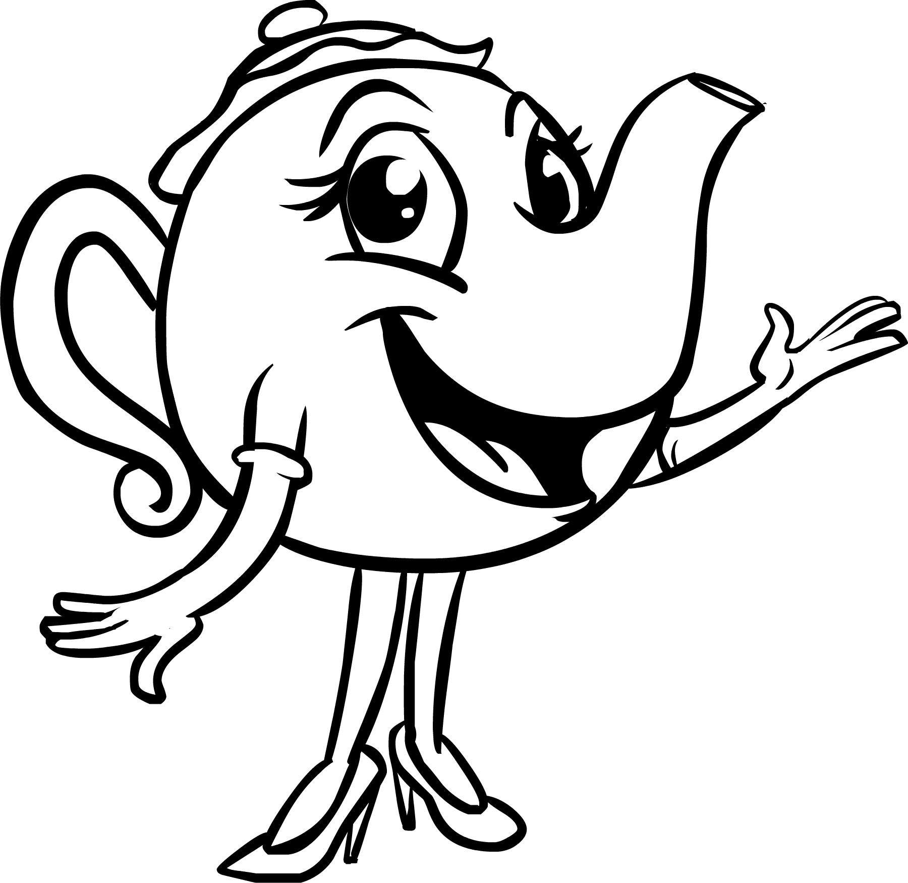 1800x1749 Coloring Page Short Teapot Lady