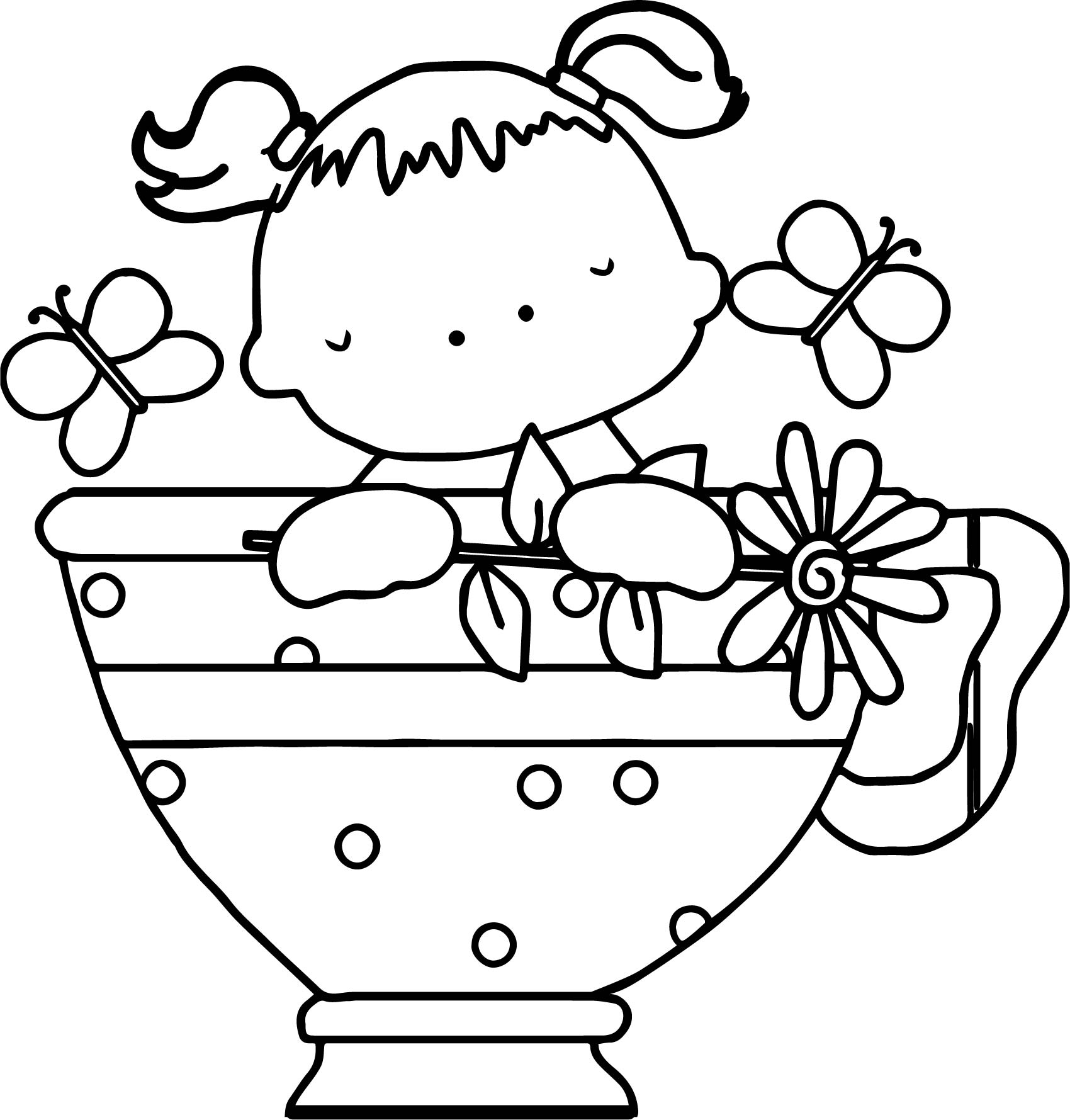 Baby Girl Tea Cup Butterfly Coloring Page Wecoloringpage 1700x1779 Baby Girl Tea Cup Butterfly Coloring Page Wecoloringpage