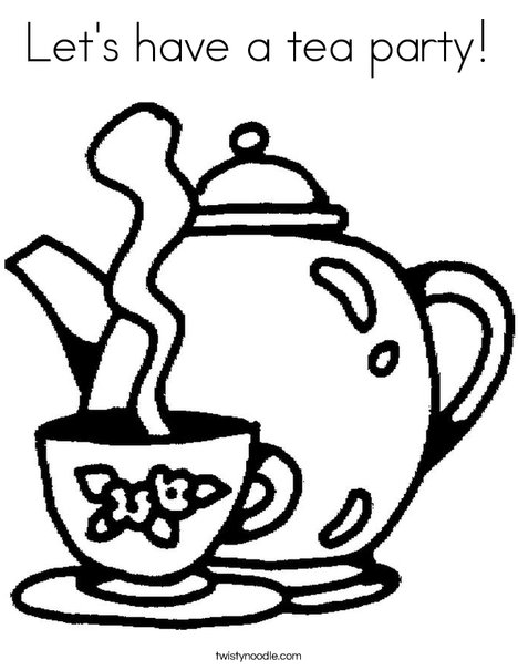 Let's Have A Tea Party Coloring Page 468x605 Let's Have A Tea Party Coloring Page
