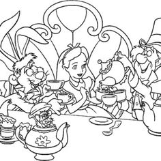 Mad Tea Party, Alice In Wonderland, Disney Coloring Pages, Color 236x236 Mad Tea Party, Alice In Wonderland, Disney Coloring Pages, Color