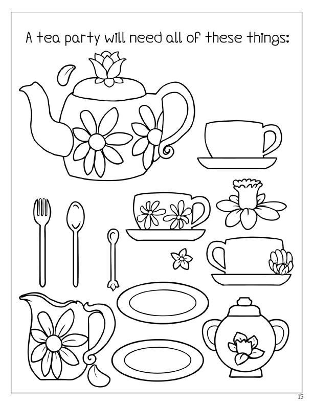 Coloring Books Enchanted Tea Party Coloring Book 612x792 Coloring Books Enchanted Tea Party Coloring Book