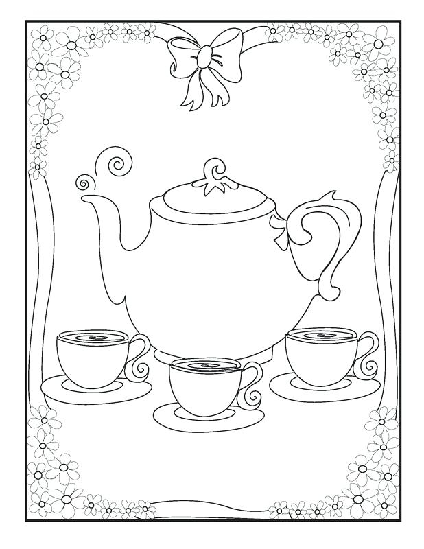 Tea Set Coloring Pages at GetColorings.com | Free printable colorings ...