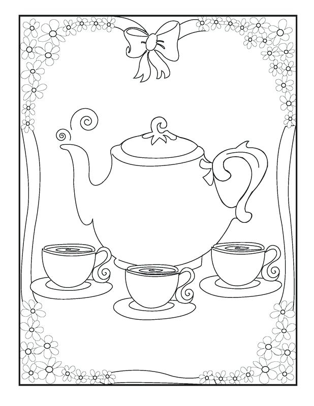 Tea Set Coloring Pages at GetColorings.com | Free printable colorings