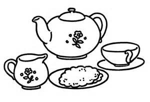 Tea Set Coloring Pages 300x204 Tea Set Coloring Pages