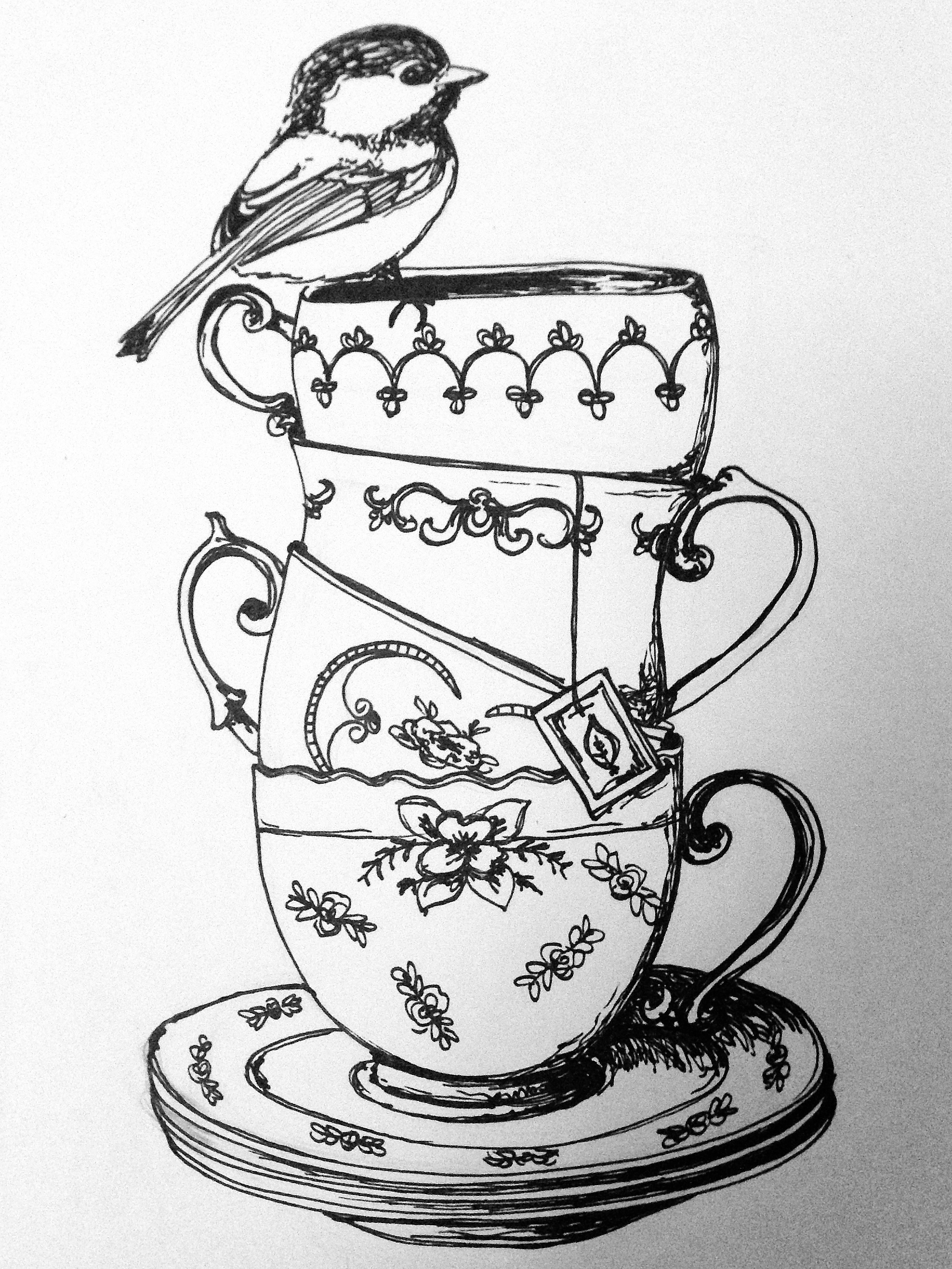 From Who Is This!! Pretty Teacups Sketch Please Let Me Know 2201x2934 From Who Is This!! Pretty Teacups Sketch Please Let Me Know