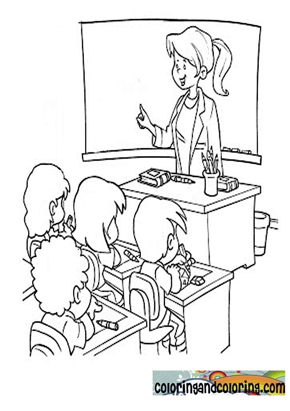 Teacher And Student Coloring Pages 595x842 Teacher And Student Coloring Pages