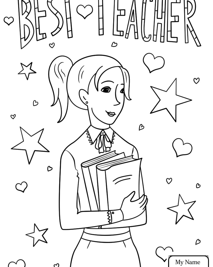 840x1050 Teacher Appreciation Coloring Pages Printable For Kids Free Week