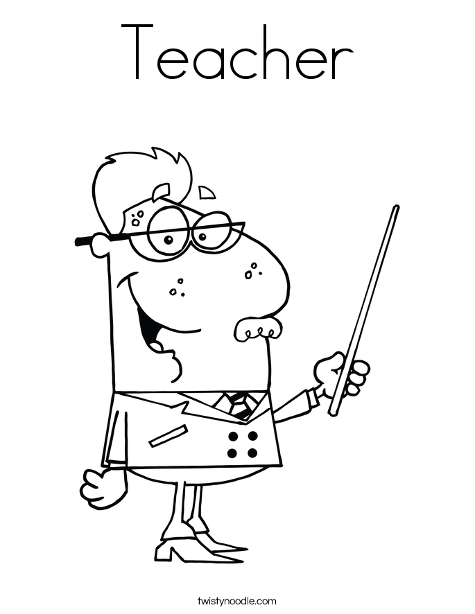685x886 Teacher Coloring Page