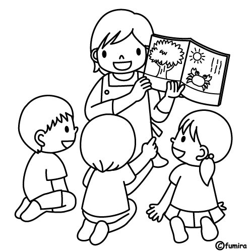 500x500 Teacher Reading Coloring Pages