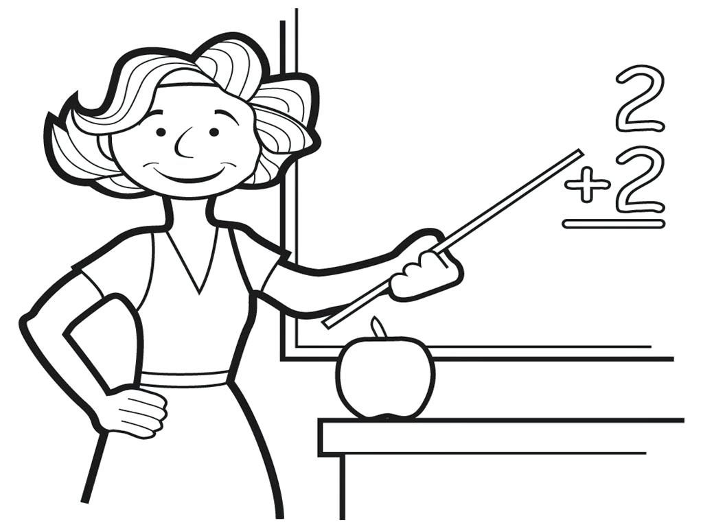 1024x768 Limited Coloring Picture Of A Teacher Page Pag