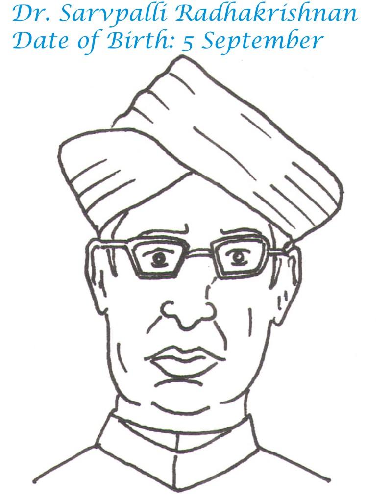 800x1024 Dr S Radhakrishnan Teacher's Day Coloring Pages Free Coloring Pages