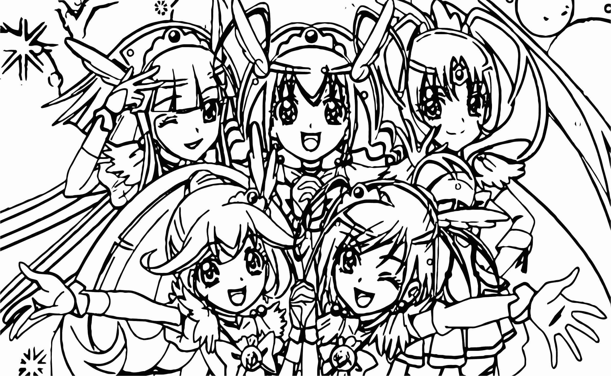 Glitter Force Girls Team Coloring Page Pages For Kids Online 2499x1540 Glitter Force Girls Team Coloring Page Pages For Kids Online
