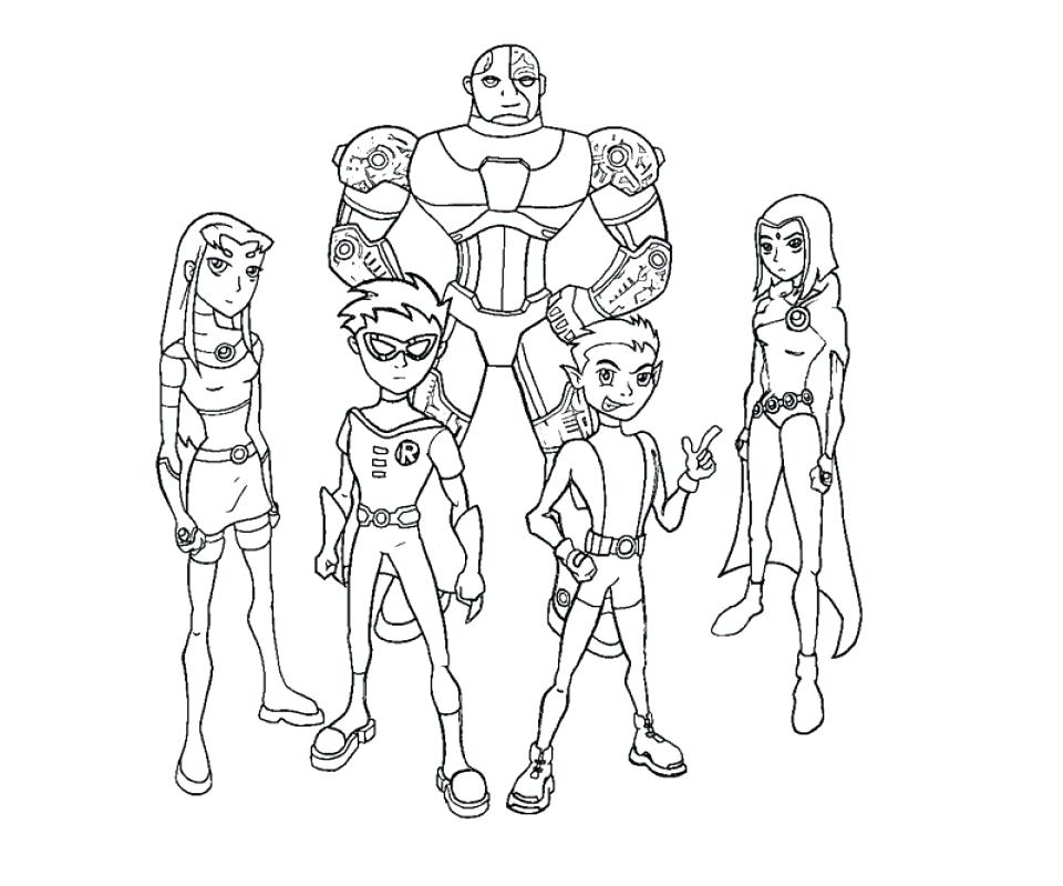 960x800 Teen Titans Coloring Pages Free Preschool Teen Titans Coloring