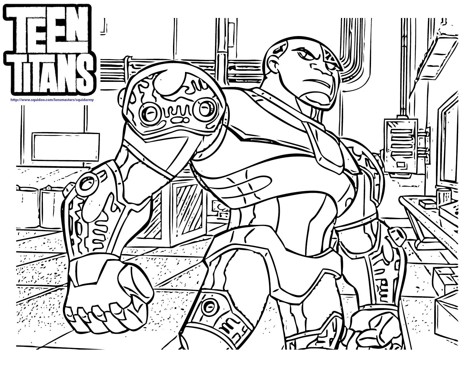 1584x1224 Teen Titans Go Coloring Pages Squid Army Gallery