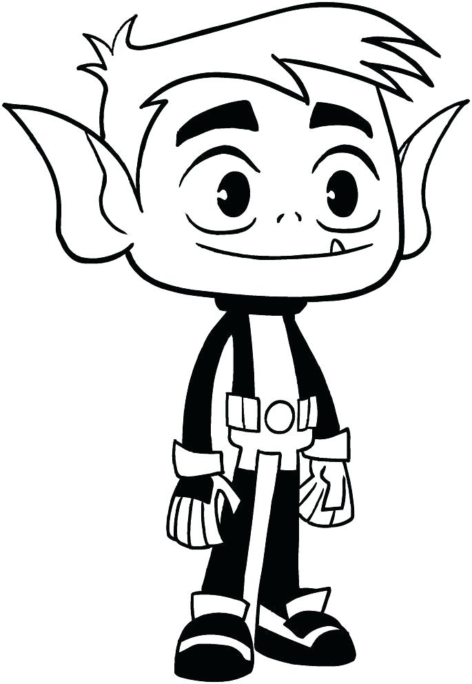 685x992 Coloring Pages Teen Teen Titans Go Coloring Beast Boy Of The Teen