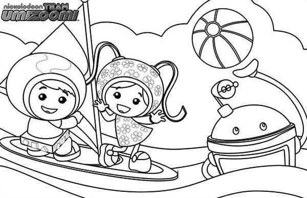Team Umizoomi Get Sail With Bot Coloring Page Color Luna 600x387 Team Umizoomi Get Sail With Bot Coloring Page Color Luna