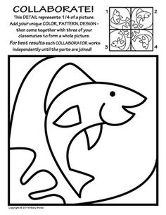 236x305 Radial Symmetry Collaborative Activity Coloring Pages Student