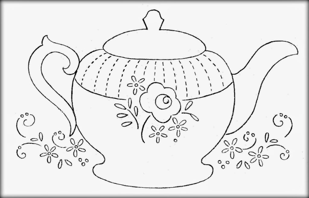 Teapot Coloring Page 1024x655 Teapot Coloring Page