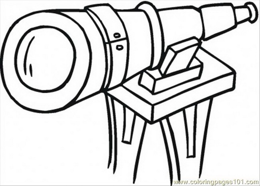 1048x751 Coloring Pages Big Telescope Technology Optical Free Printable
