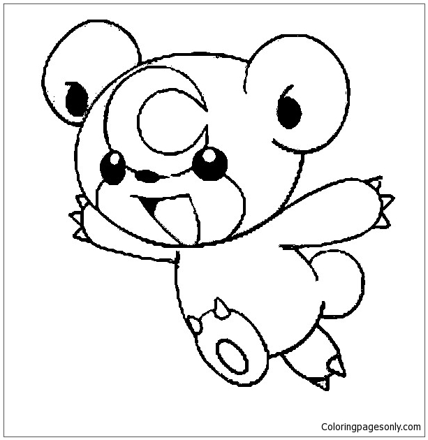 Teddiursa Pokemon Coloring Page 613x630 Teddiursa Pokemon Coloring Page
