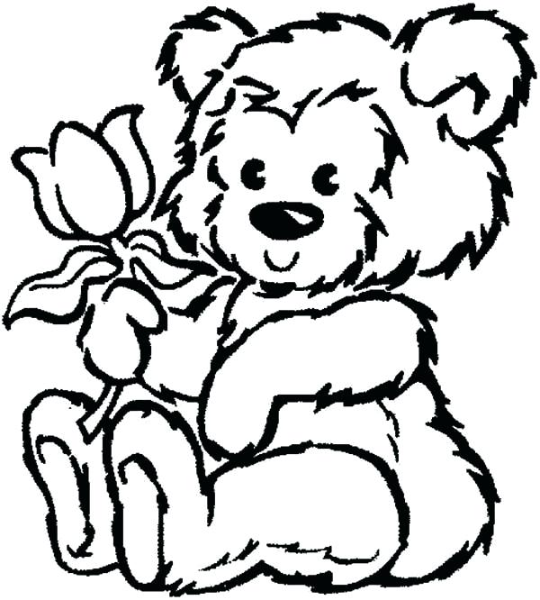 600x666 Teddy Bear Coloring Pages For Adults