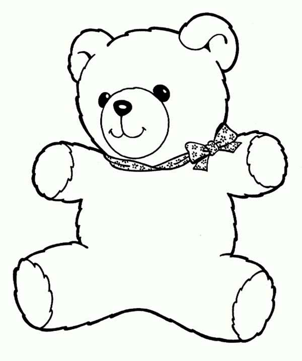 600x718 Freddy The Teddy Bear Coloring Page Color Luna