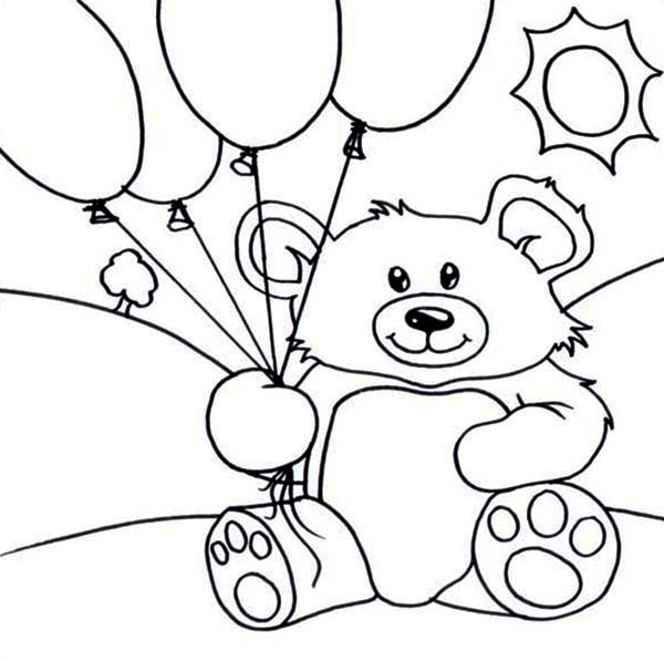 Teddy Bear Coloring Pages For Kids 600x597 Teddy Bear Coloring Pages For Kids