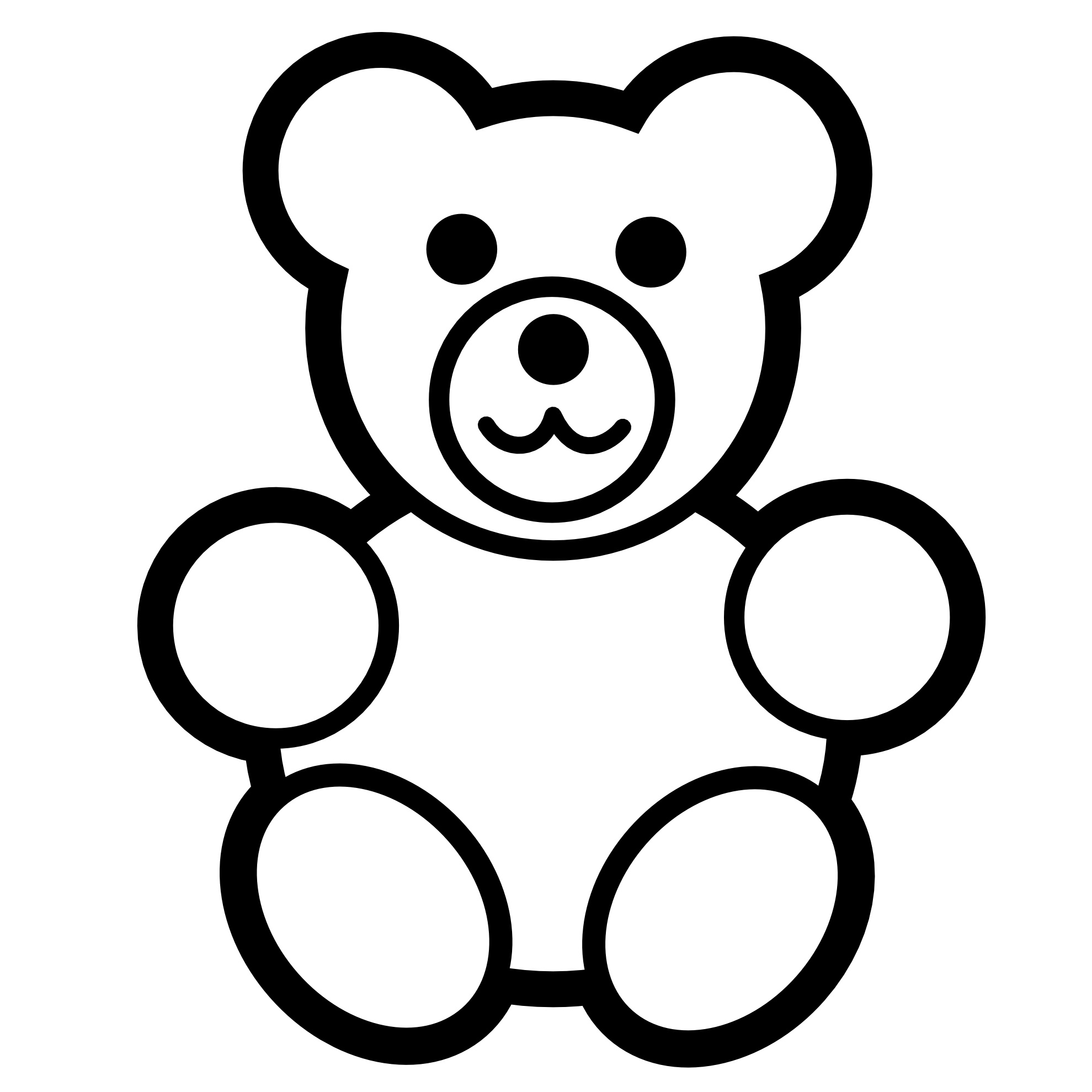 1979x1979 Authentic Teddy Bear Coloring Page Free Printa