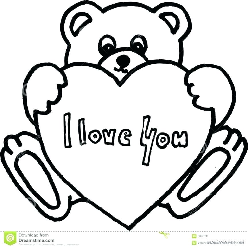 Teddy Bear With Heart Coloring Pages at GetColorings.com | Free ...