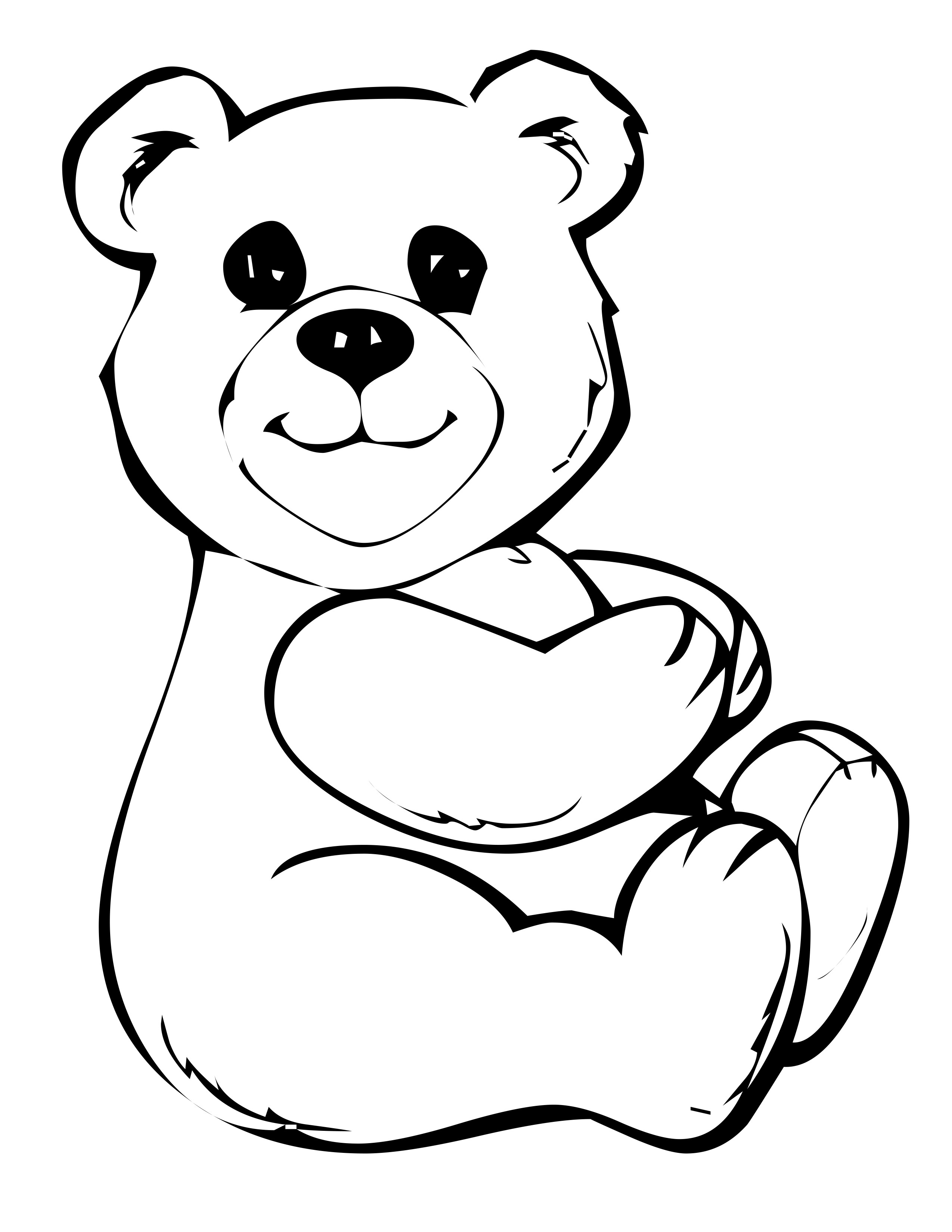 Professional Teddy Bear Coloring Page Free Pri 2550x3300 Professional Teddy Bear Coloring Page Free Pri