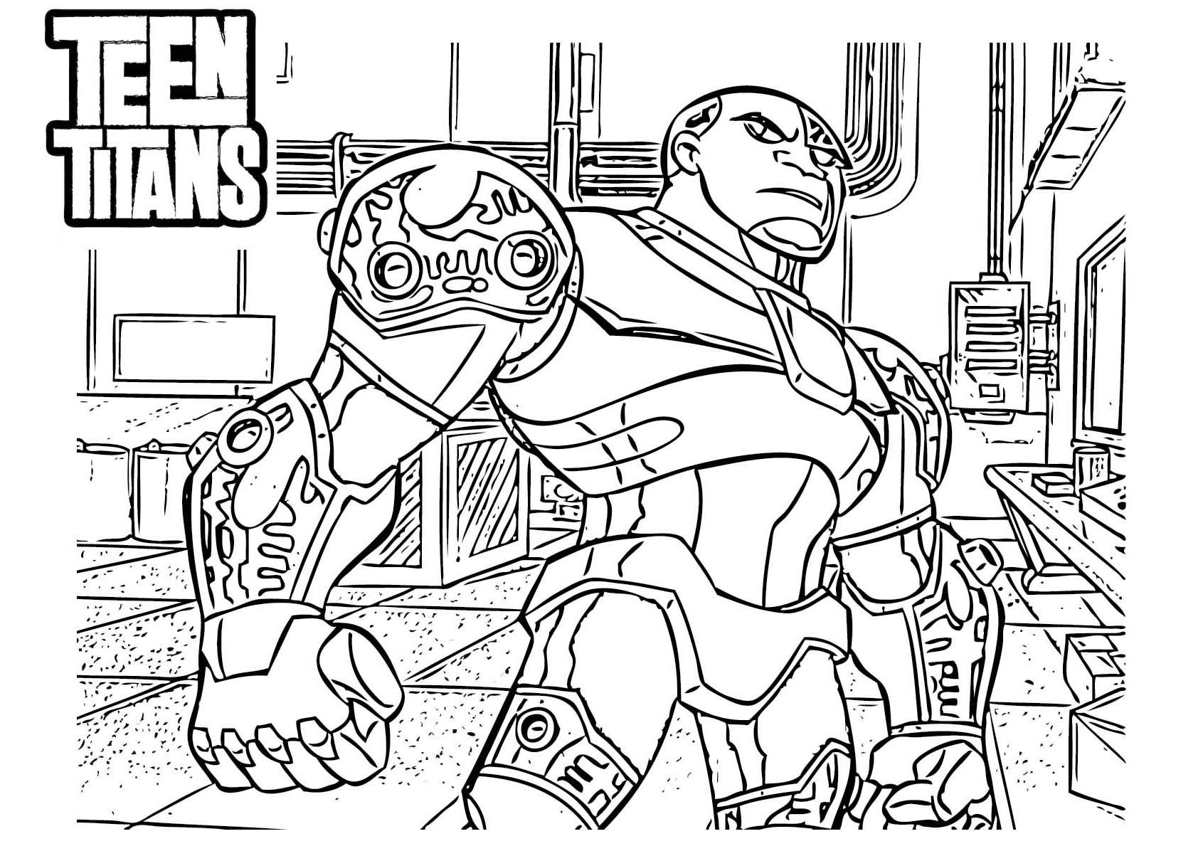 1691x1196 Cyborg Teen Titans Coloring Pages.jpg Coloring 4