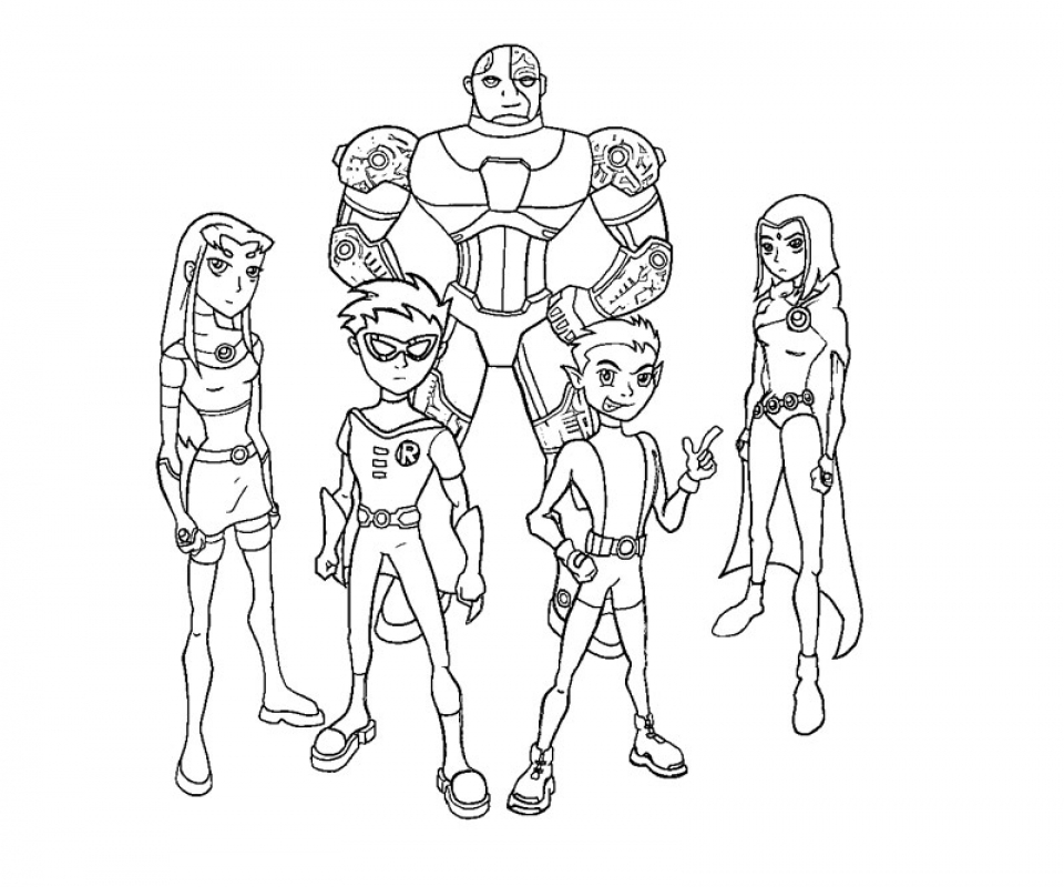 960x800 Get This Free Preschool Teen Titans Coloring Pages To Print Oloev !