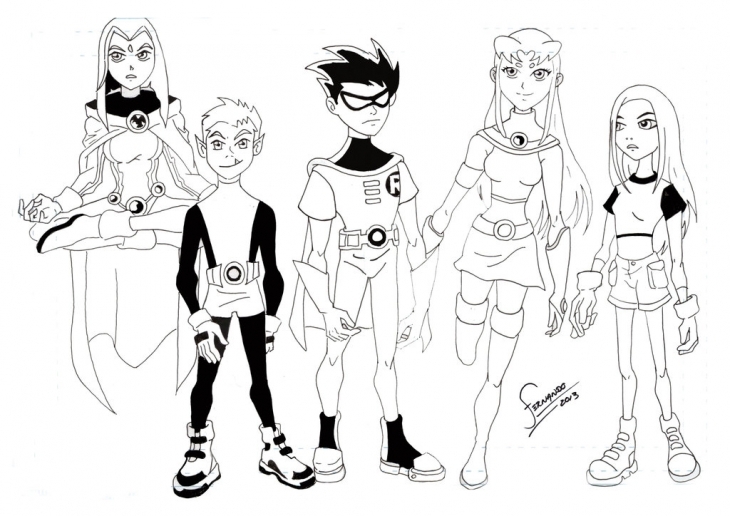 Printable Teen Titans Coloring Pages 730x516 Printable Teen Titans Coloring Pages
