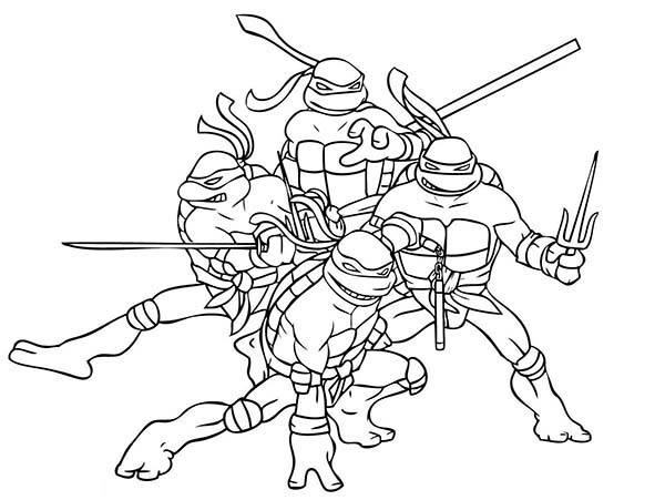 Teenage Mutant Ninja Turtles Coloring Pages