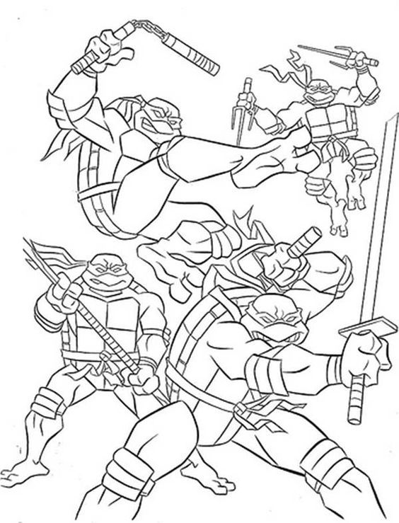 Fyrir Coloring Teenage Mutant Ninja Turtles Out 564x739 Fyrir Coloring Teenage Mutant Ninja Turtles Out