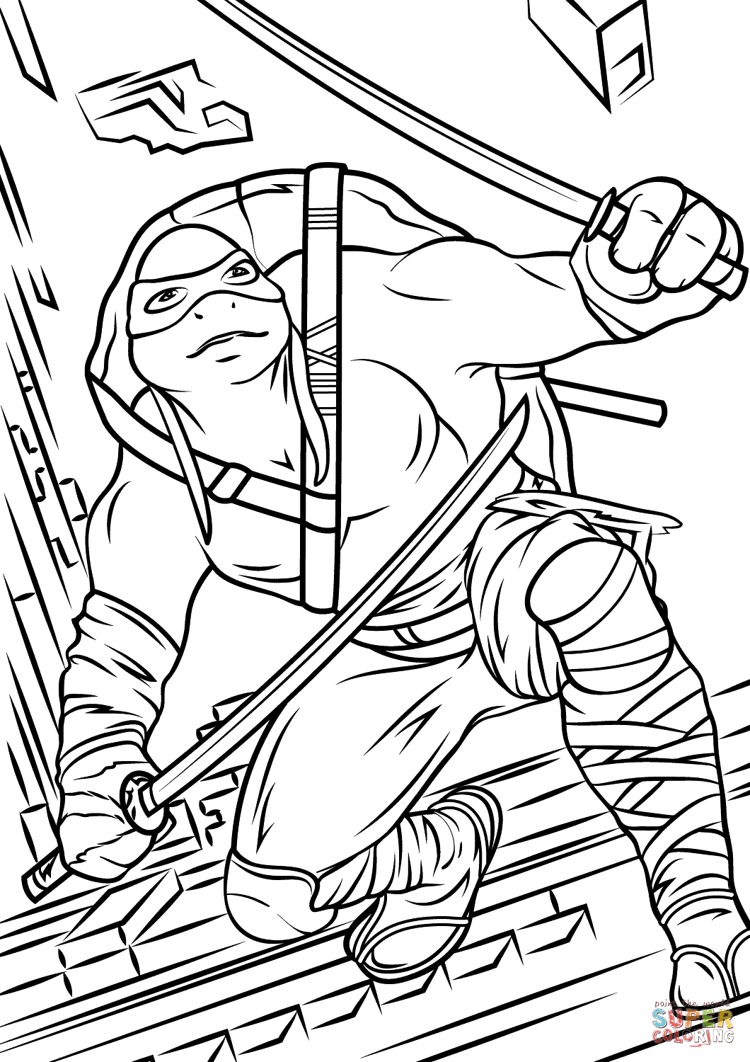 1060x1500 Useful Leonardo Teenage Mutant Ninja Turtles Coloring Pages Wanted
