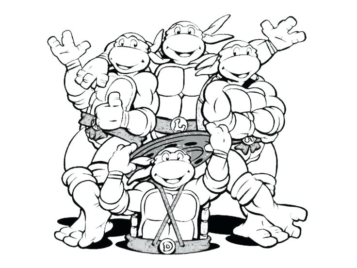 Teenage Mutant Ninja Turtles Coloring Pages Printable Simple Ninja 736x552 Teenage Mutant Ninja Turtles Coloring Pages Printable Simple Ninja