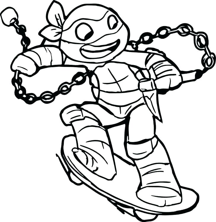 728x750 Turtle Ninja Coloring Pages