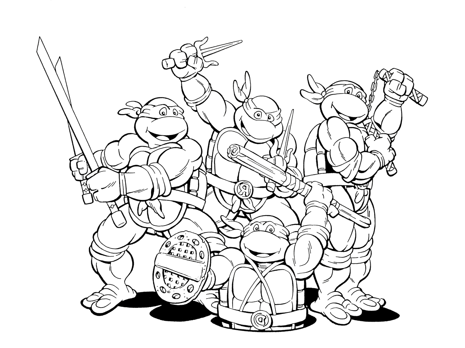 1487x1111 Teenage Mutant Ninja Turtle Coloring Pages