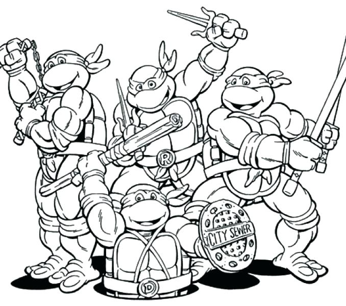 678x600 Ninja Turtles Free Printable Coloring Pages Printable Free