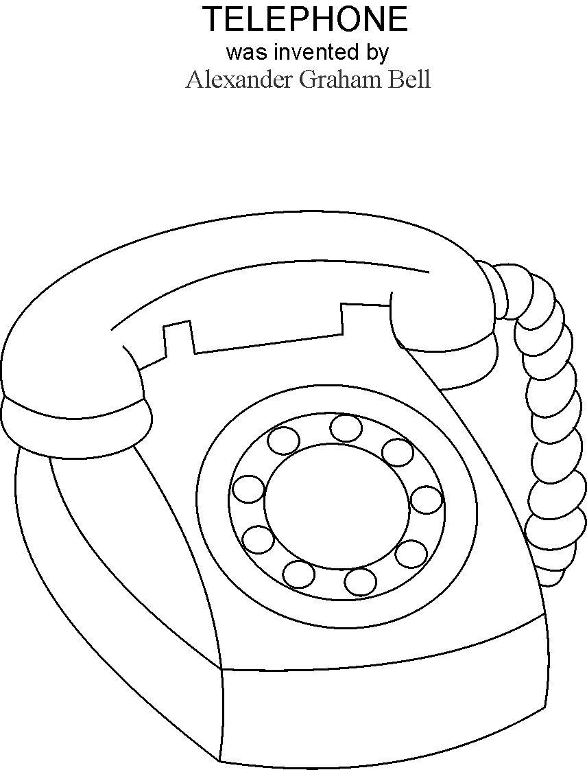 Telephone Coloring Printable Page 856x1122 Telephone Coloring Printable Page